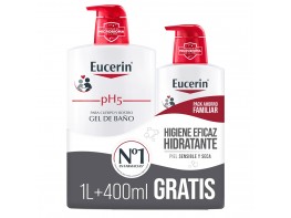 Imagen del producto Eucerin pH5 gel de baño family pack 1000ml + 400ml