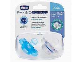 Imagen del producto Chicco Phyminisoft chupete azul 2-6 meses 2u