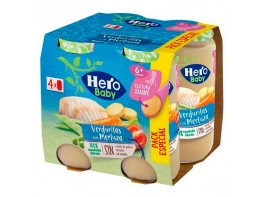 Hero Baby tarritos de verduritas con merluza 4x235g